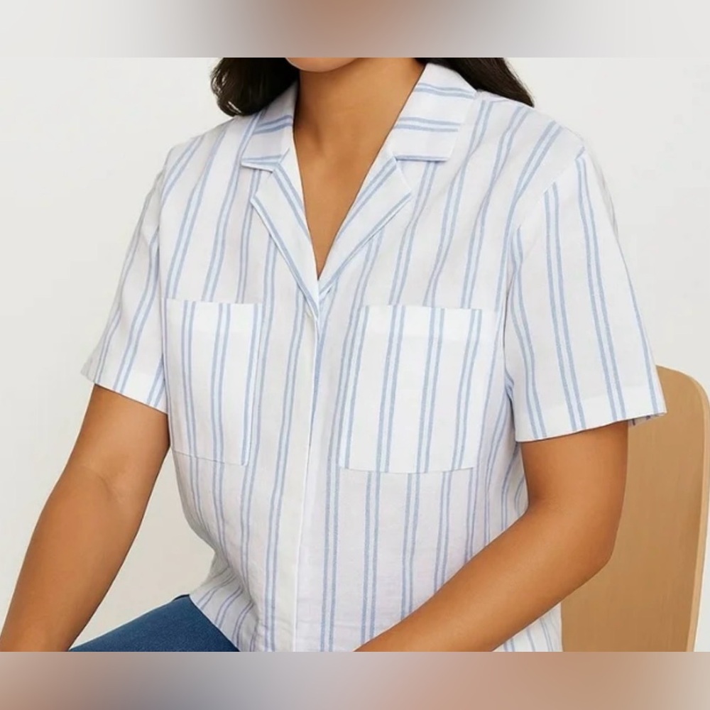 Buffalo - David Bitton Women's Linen Blend Button Front Shirt -Large -NWT - Picture 4 of 4